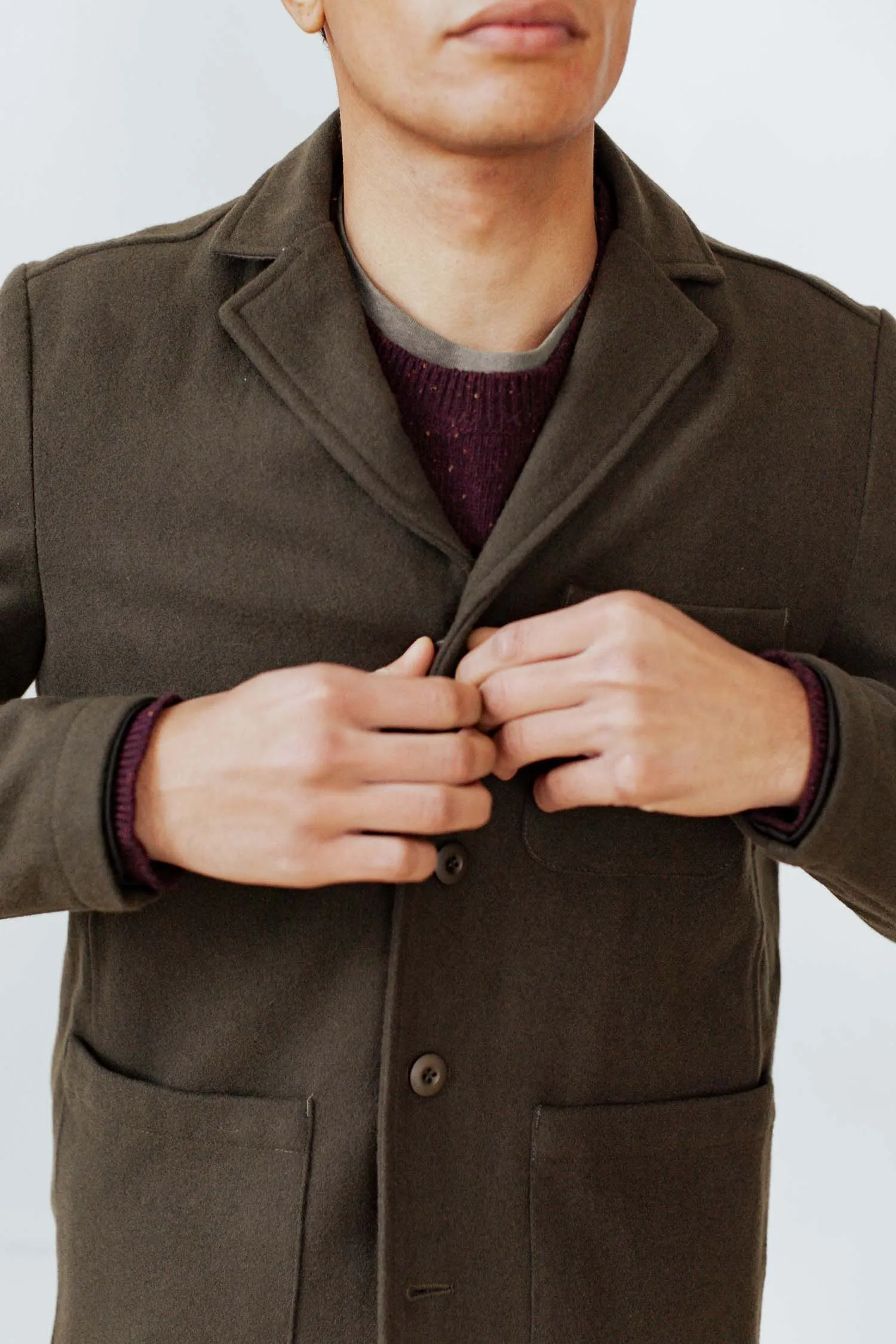 Nate Chore Blazer / Basque Green Wool