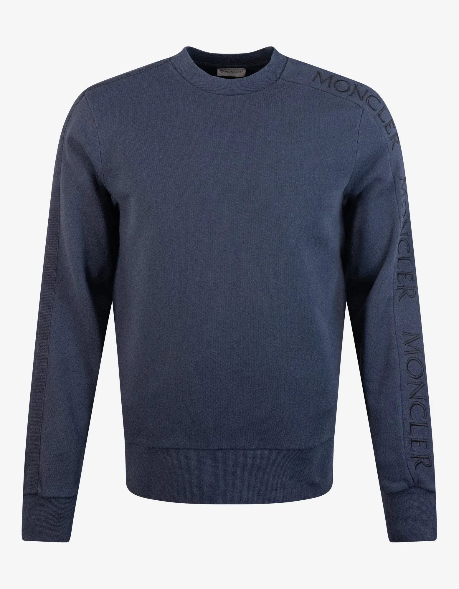 Navy Blue Sleeve Logo Sweatshirt