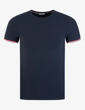 Navy Blue Stretch-Cotton Slim Fit T-Shirt