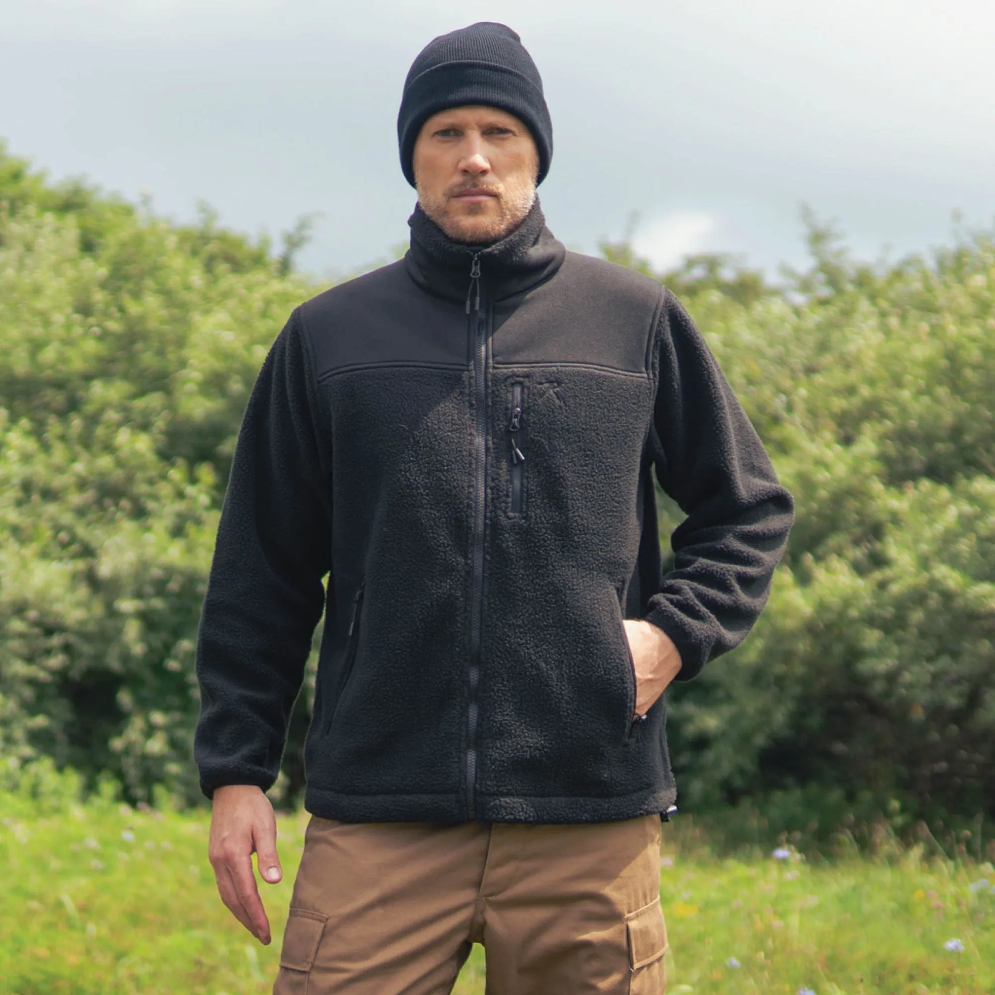 Olive Drab - Trailsman Sherpa Fleece Jacket - Men's Fleece Jacket