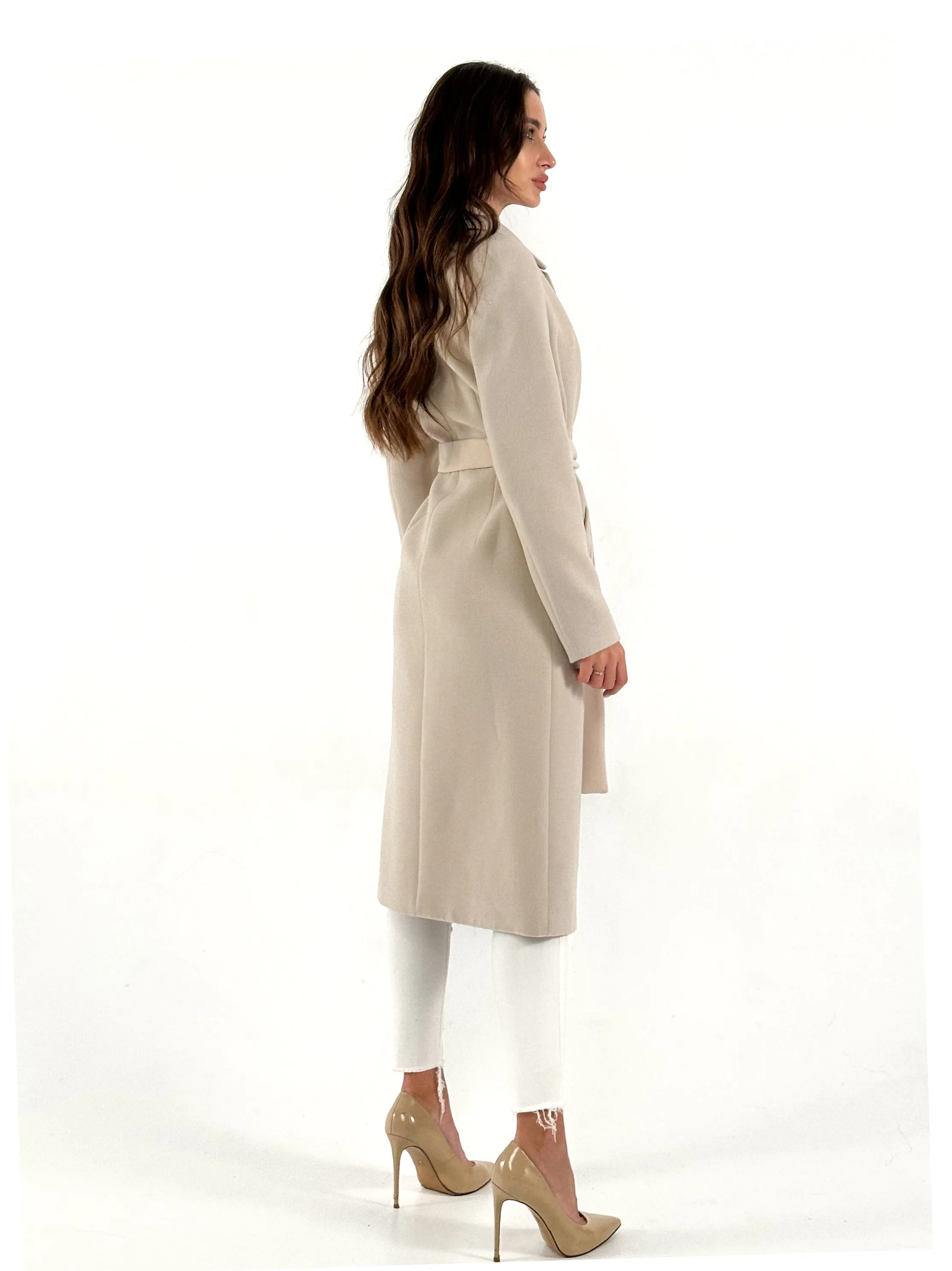 Porcelain Wool Blend Coat