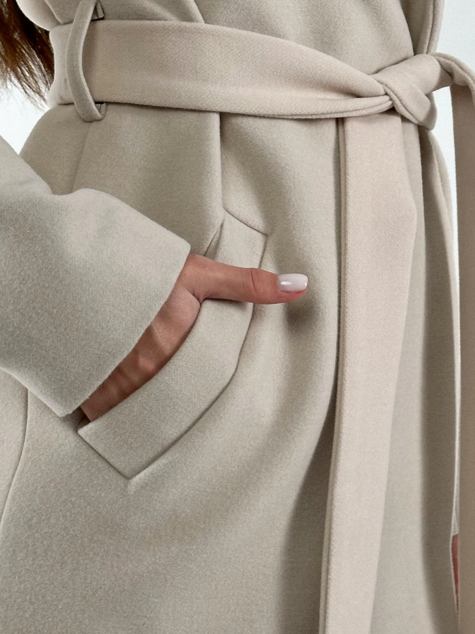 Porcelain Wool Blend Coat