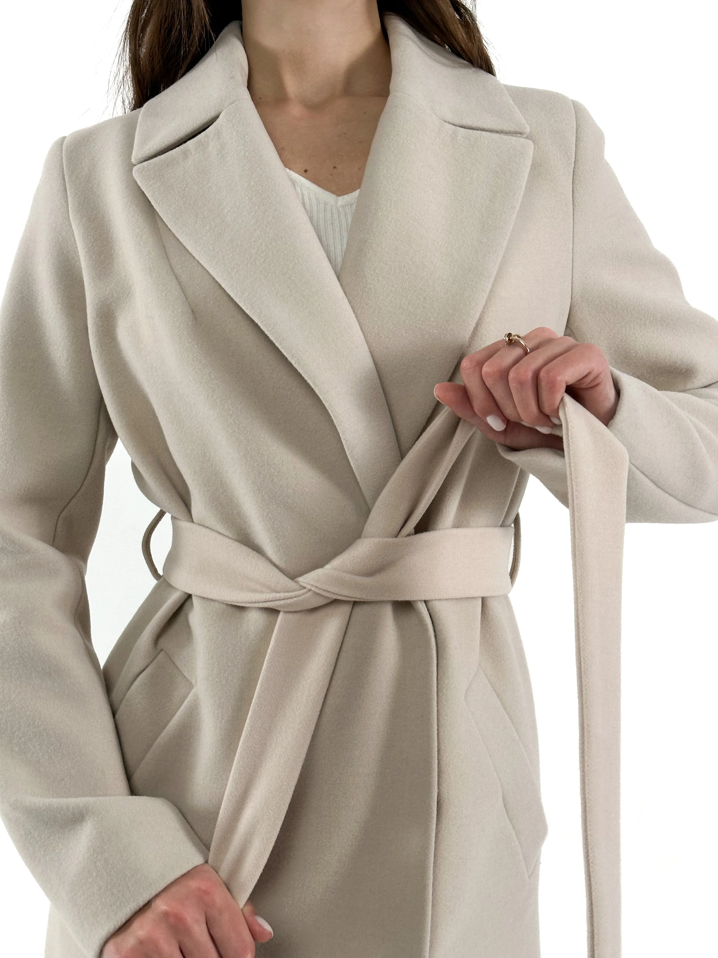 Porcelain Wool Blend Coat