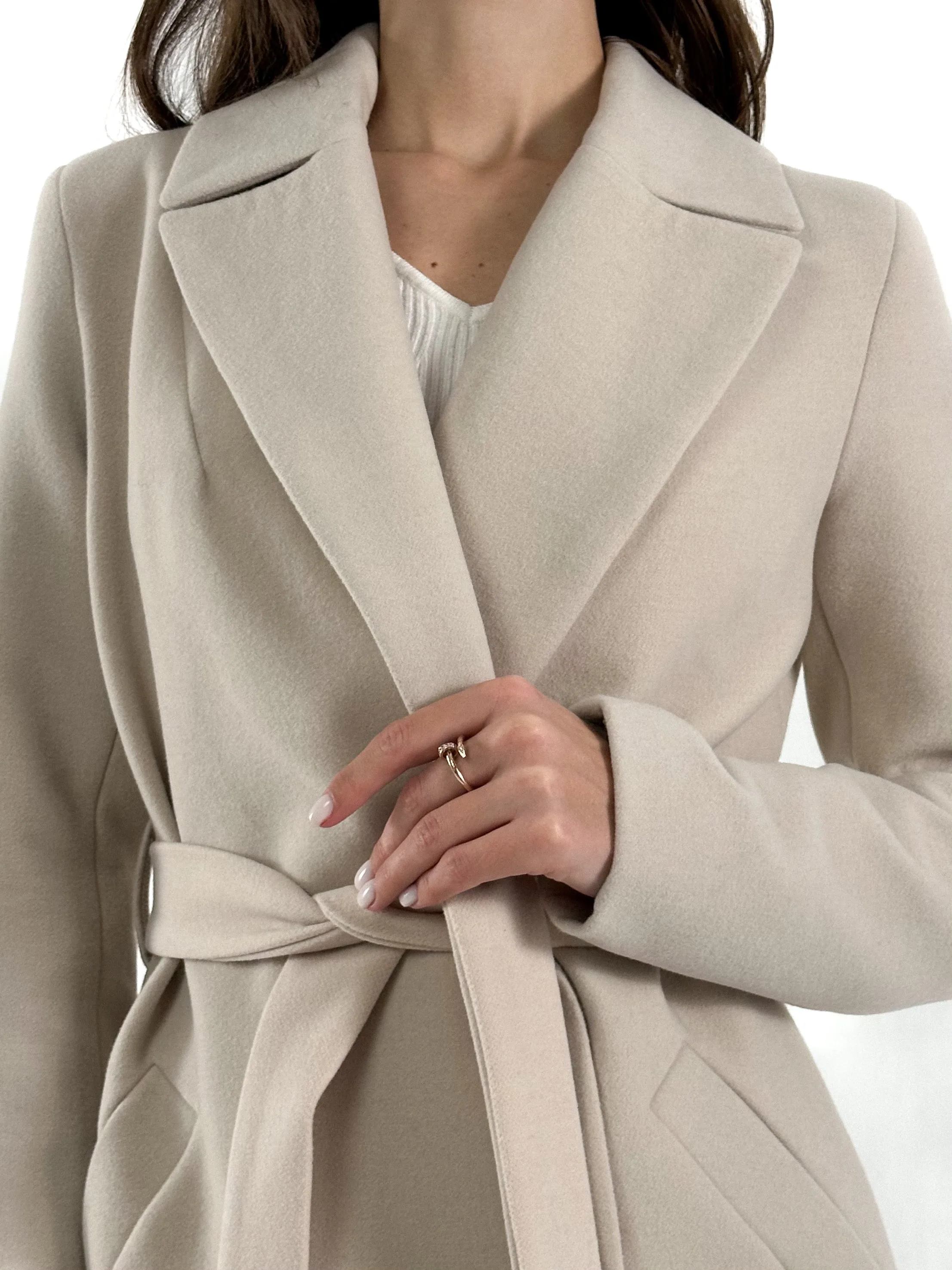 Porcelain Wool Blend Coat