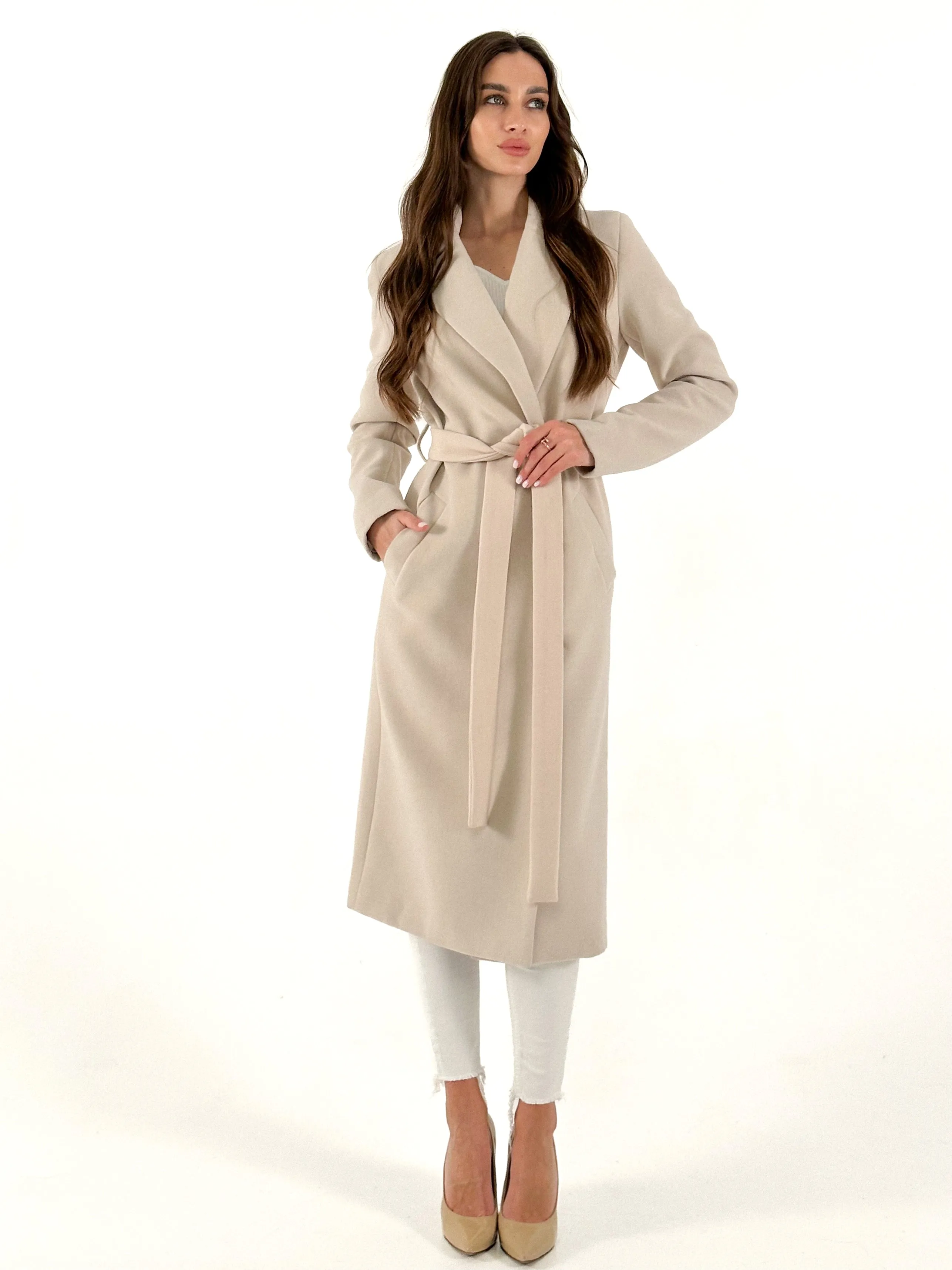 Porcelain Wool Blend Coat