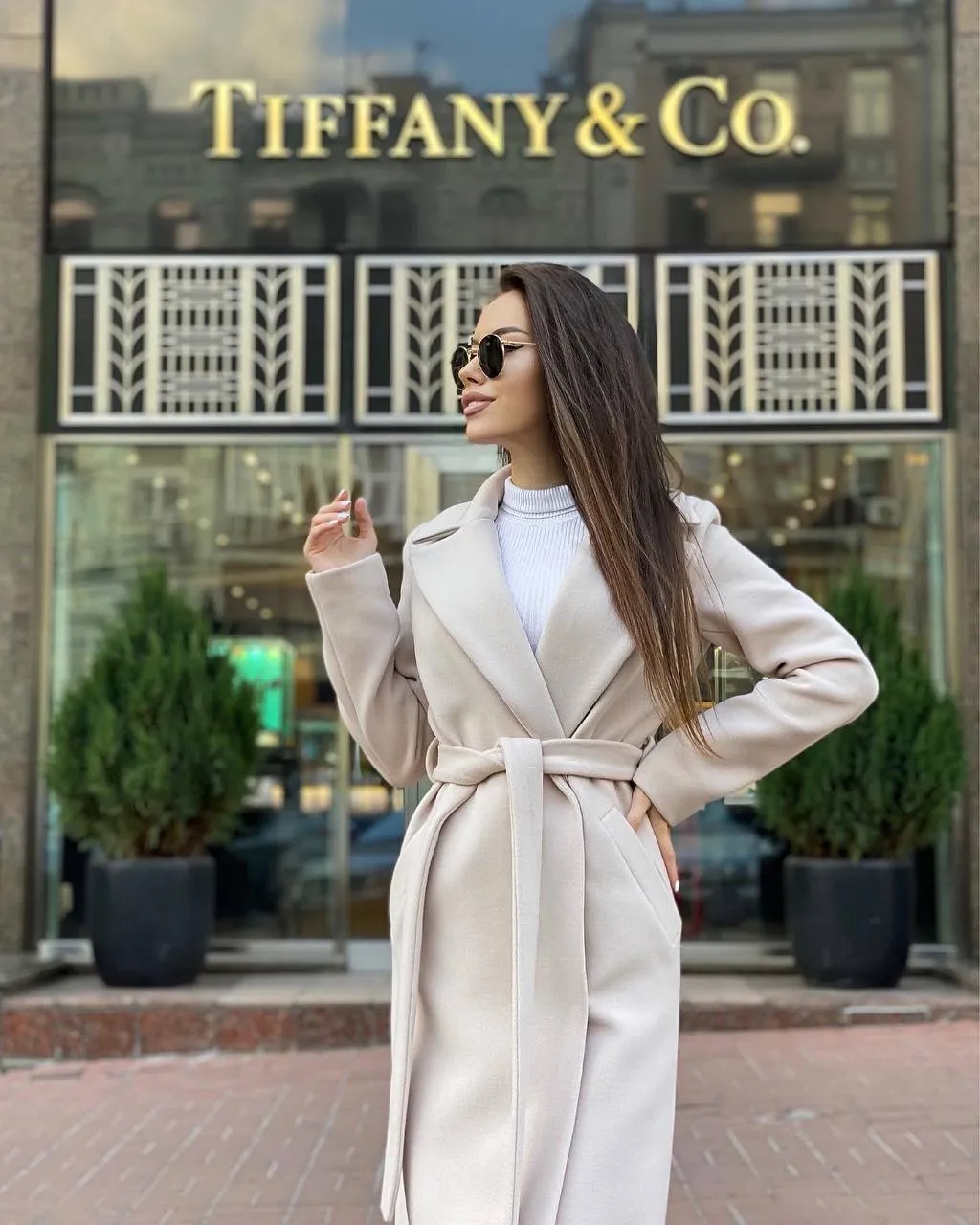 Porcelain Wool Blend Coat