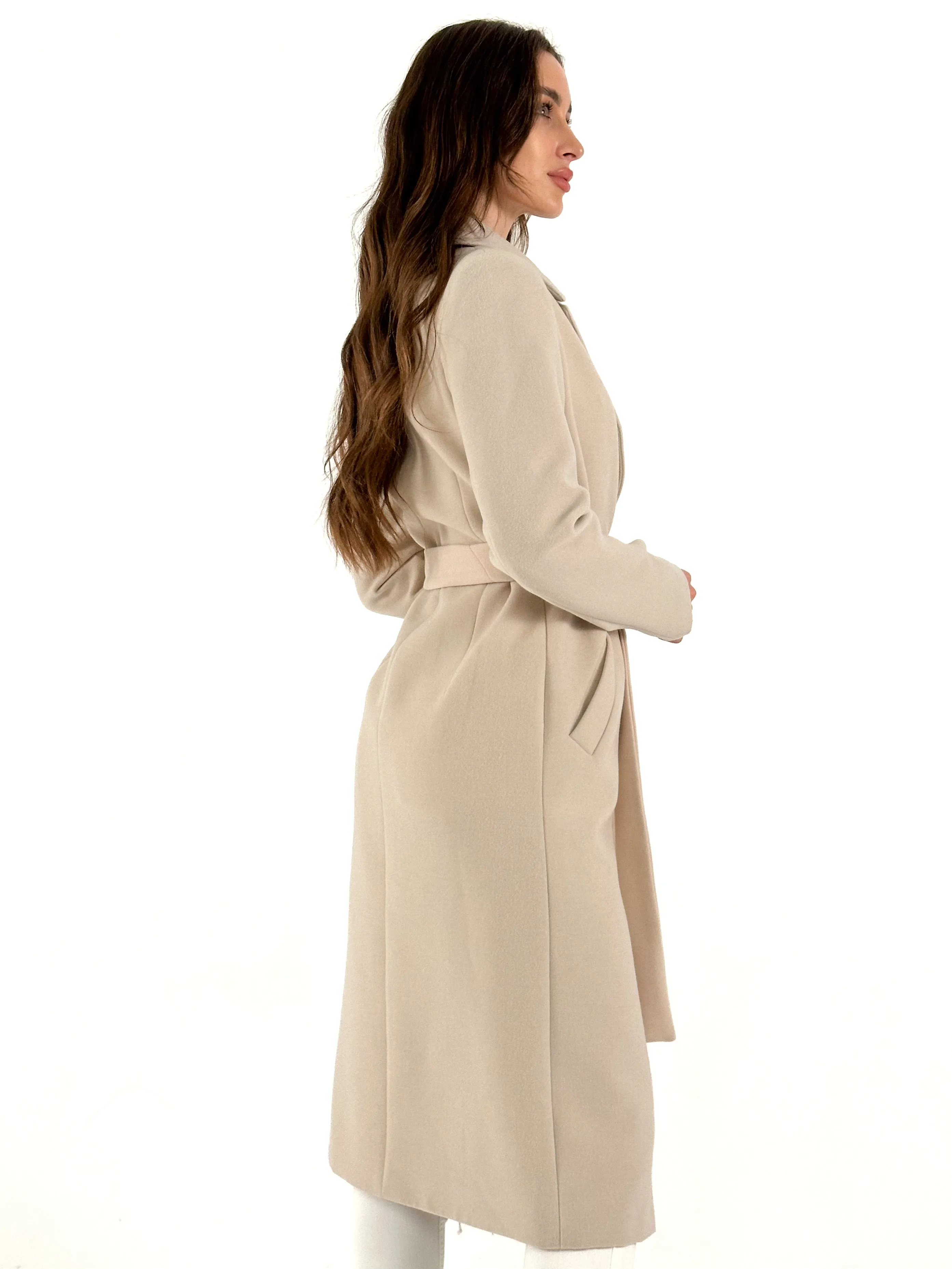 Porcelain Wool Blend Coat