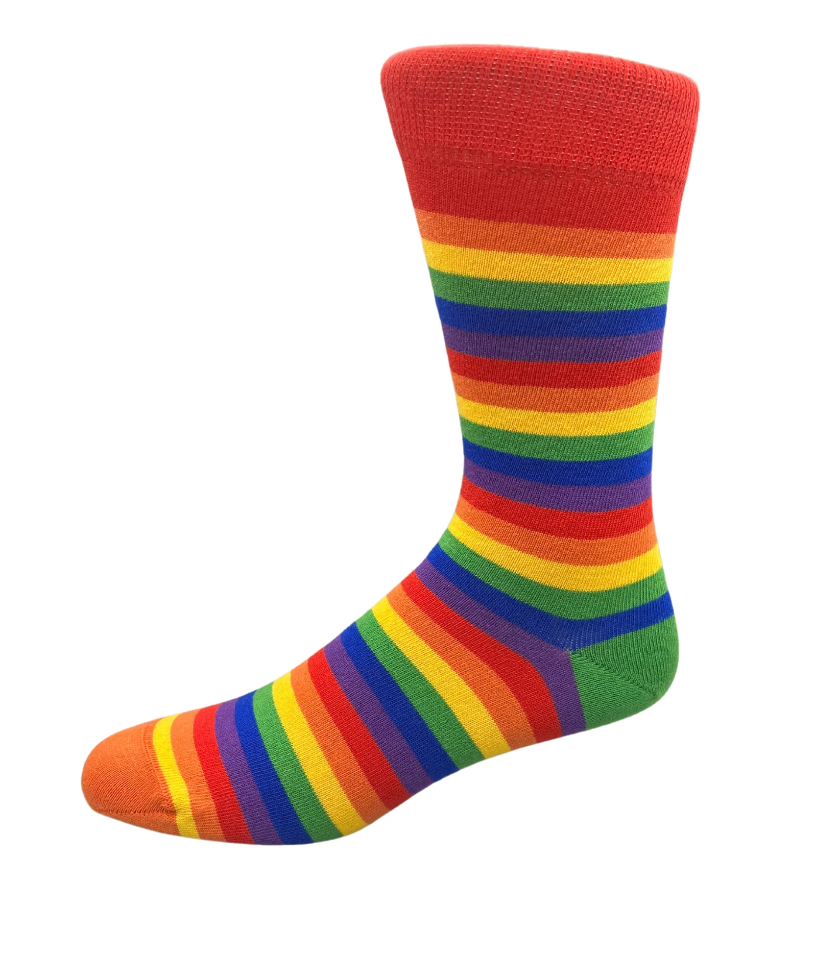 Rainbow Stripes Crew Socks - Australian Made