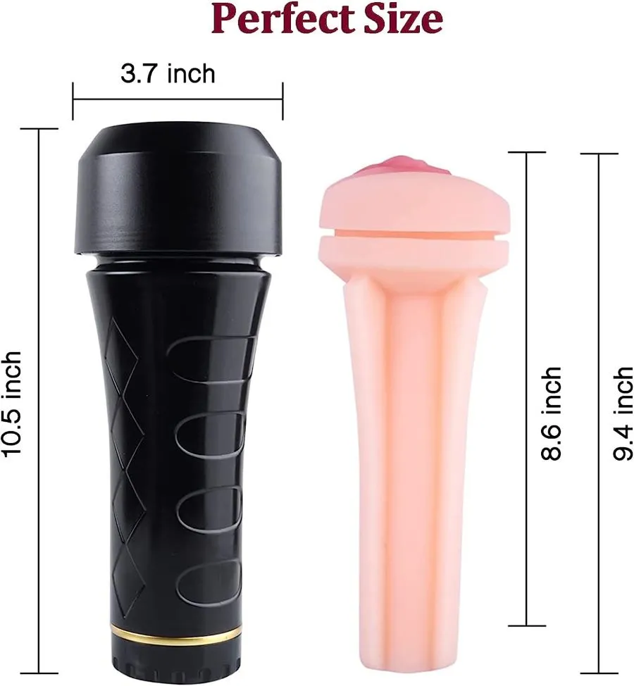 Realistic Vagina Pocket Pussy, Handsfree Fleshlight, Vacuum Suction Masturbator