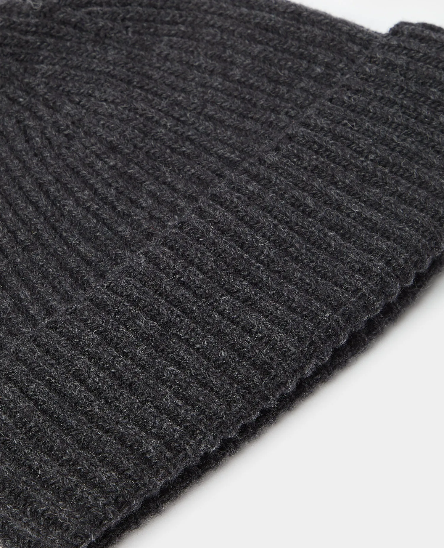 Rib-Knit Wool Rich Beanie