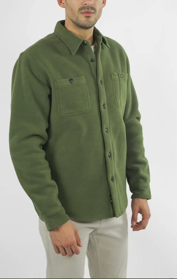 Sherpa Bonded Polar Fleece Shirt Jacket