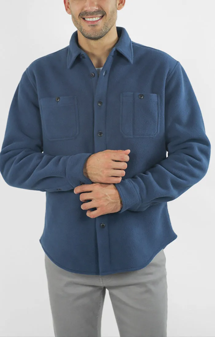 Sherpa Bonded Polar Fleece Shirt Jacket