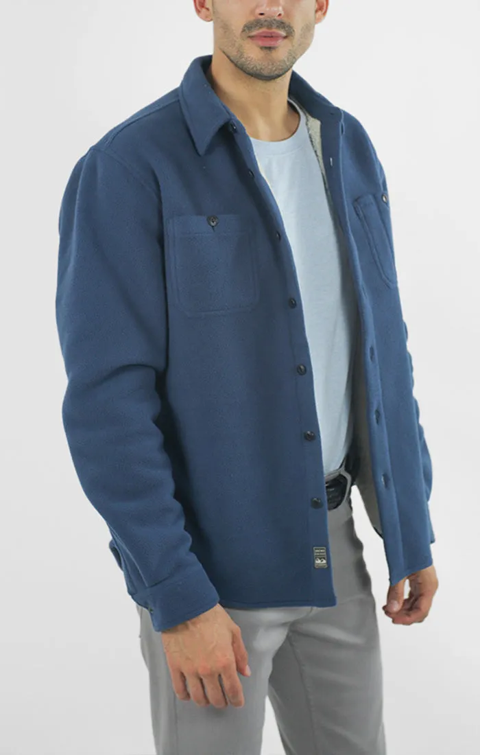 Sherpa Bonded Polar Fleece Shirt Jacket