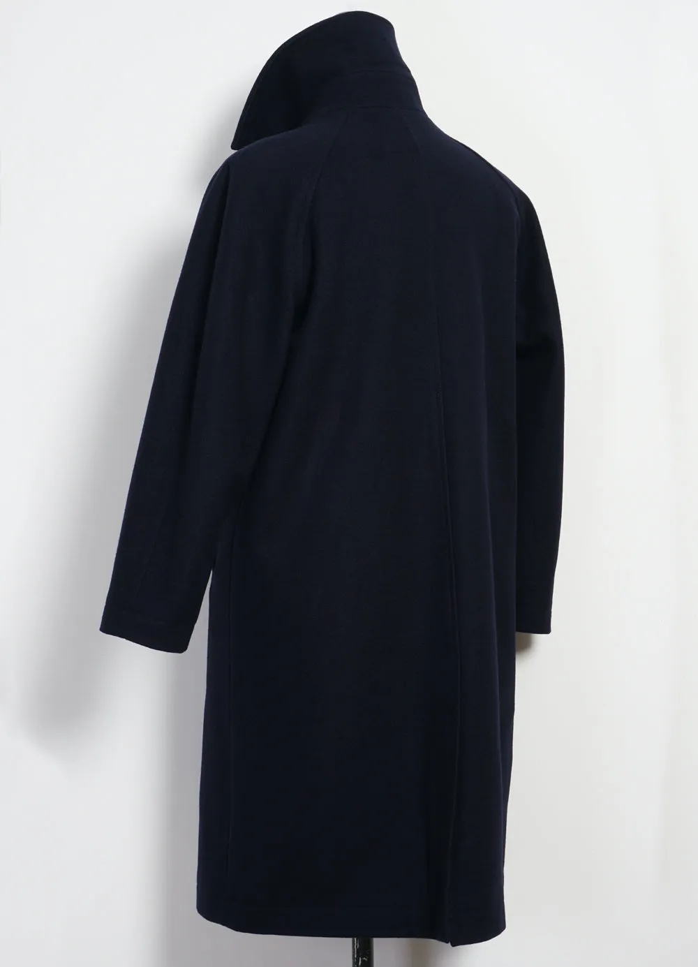 SIGURD | Long Lined Wool Coat | Solid Blue