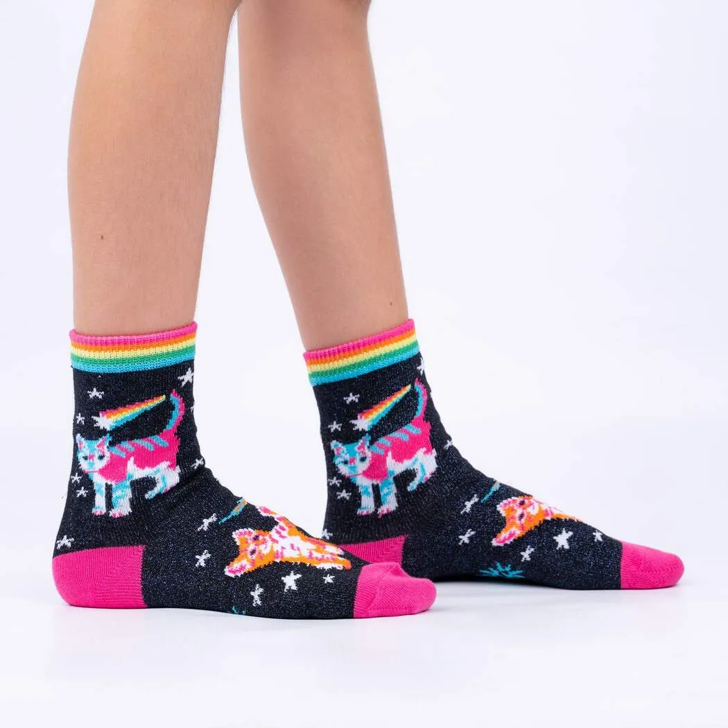 Space Cats Kids Crew Socks - 3 Pack