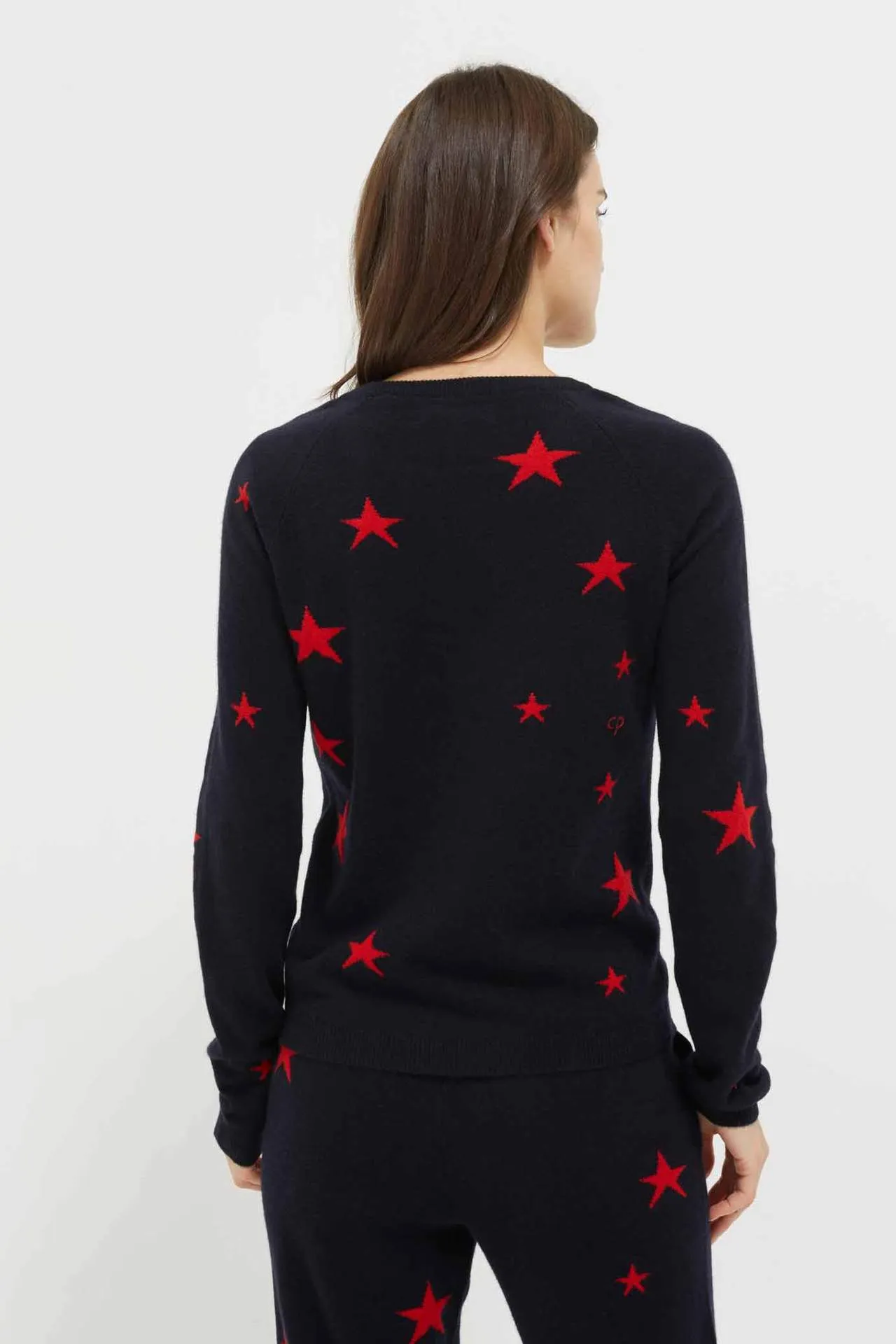 Star Sweater, Navy/Red