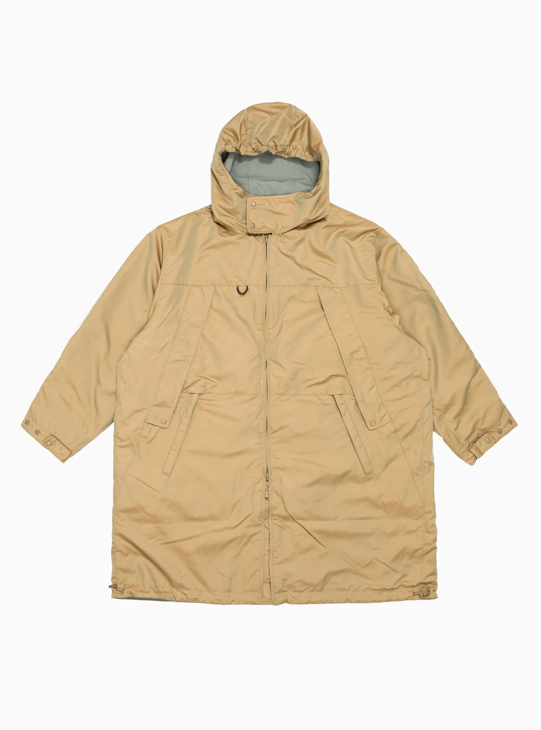 Tech Mil Reversible Overcoat Light Grey & Camel