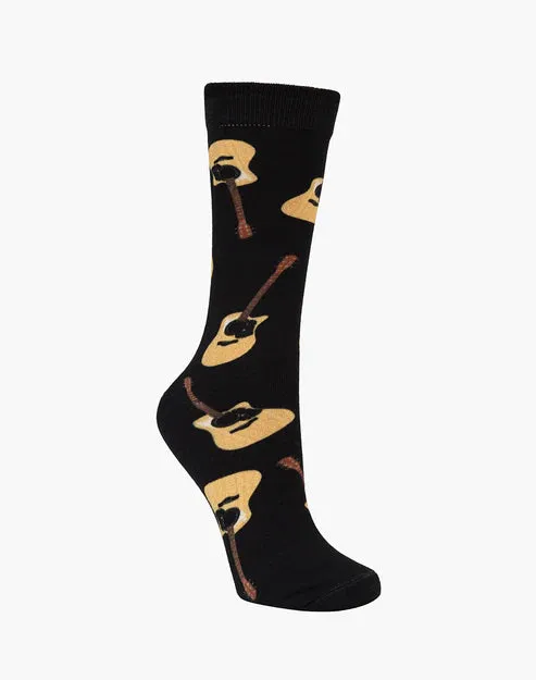 The Guitar by Jon Stevens Women's Bamboo Crew Socks