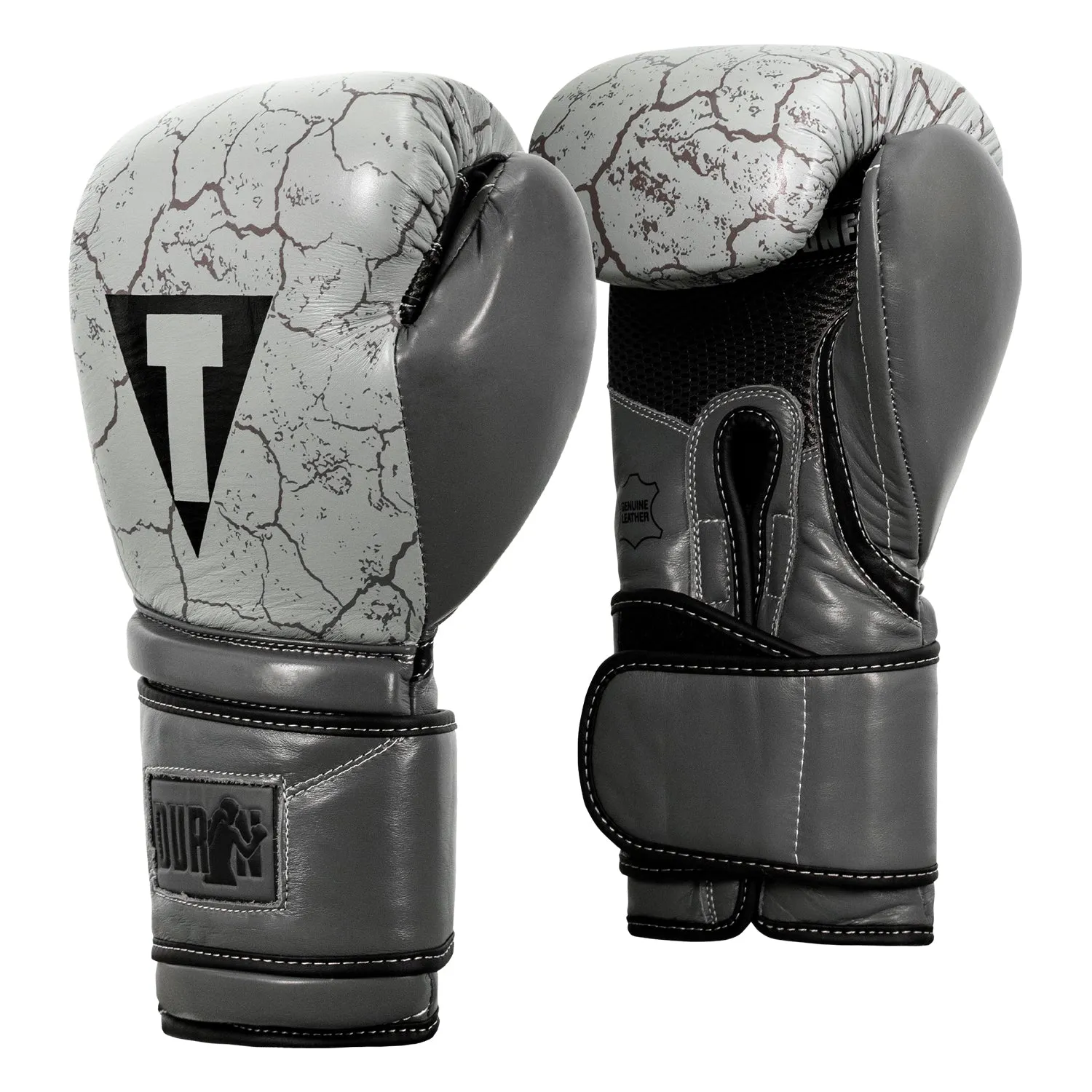 TITLE Boxing Roberto Duran Stone Leather Training Gloves