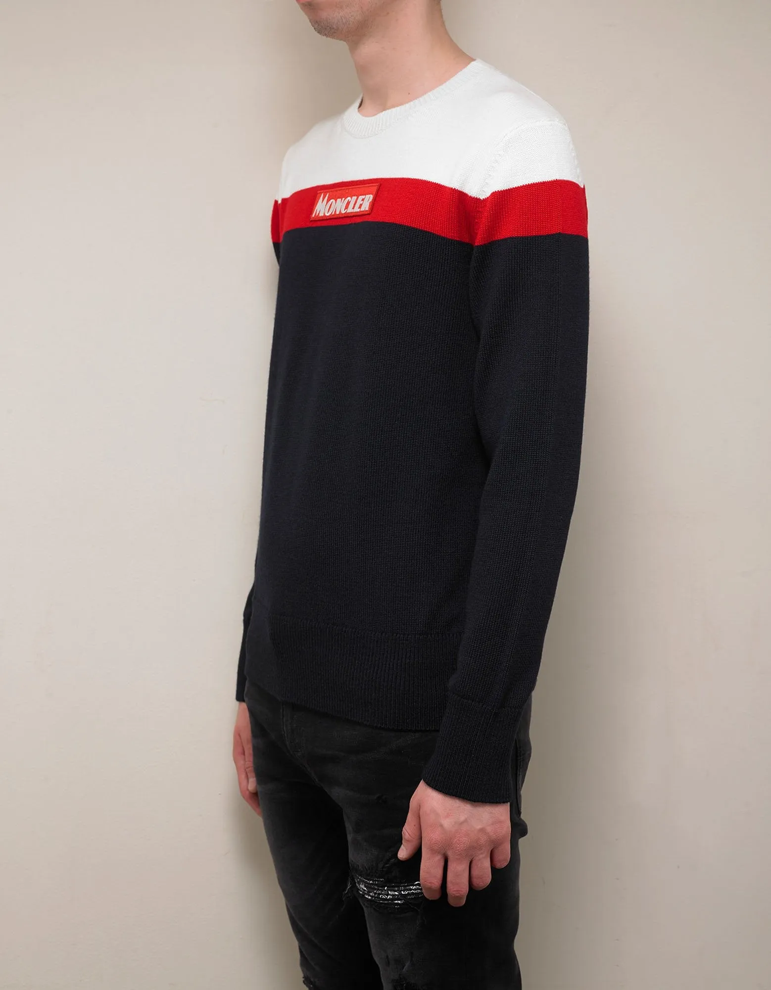 Tricolour Logo Wool Sweater