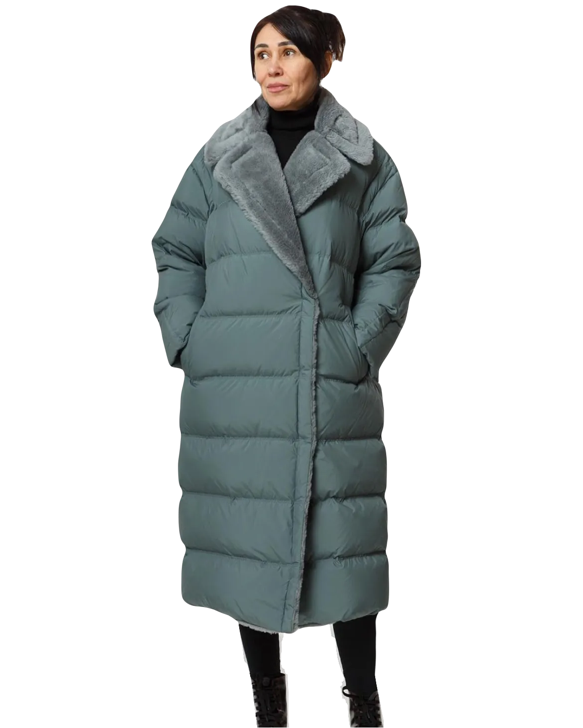 Virgin Wool Down Insulated Coat