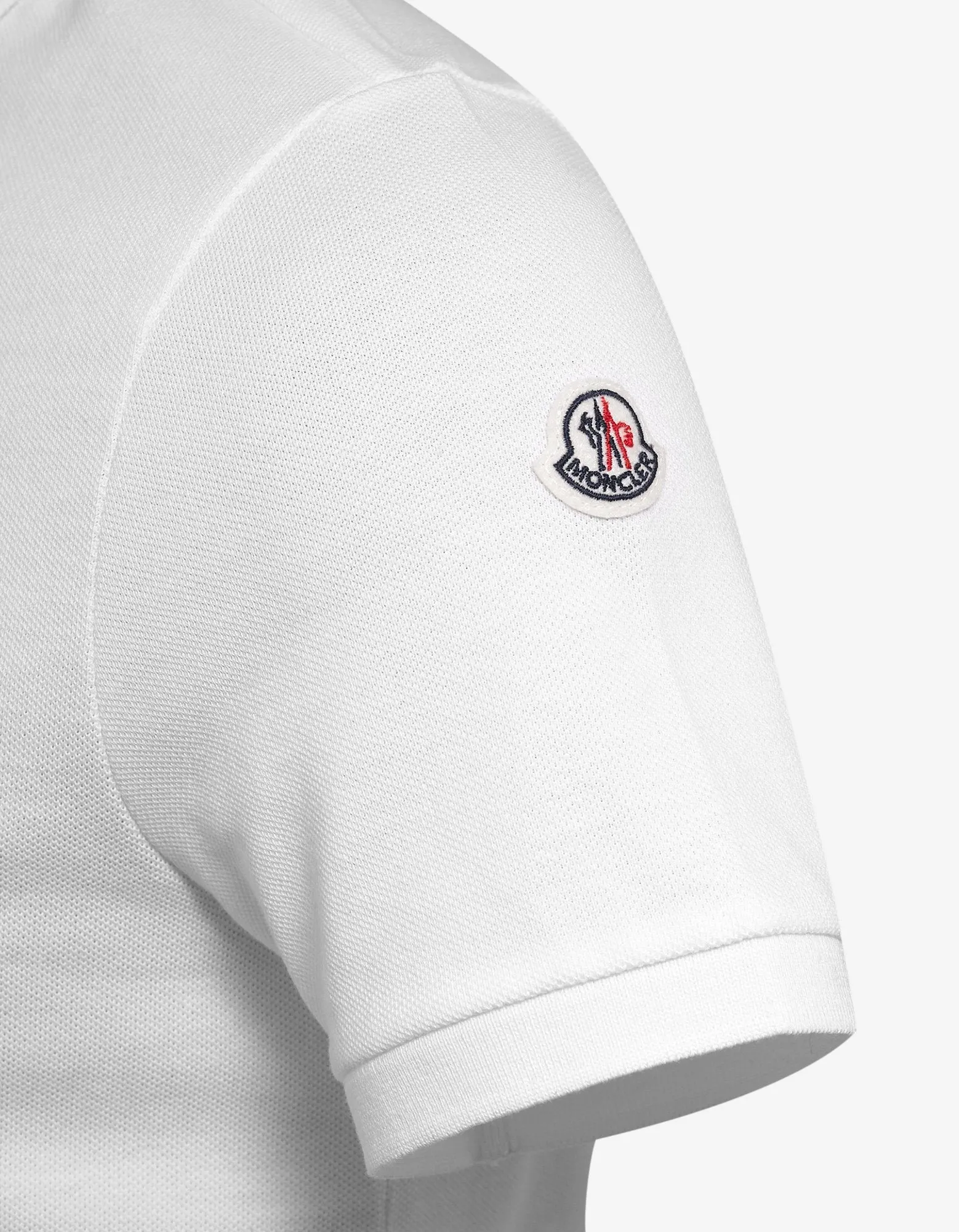 White Tricolour Collar Polo T-Shirt