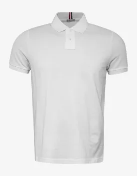 White Tricolour Collar Polo T-Shirt