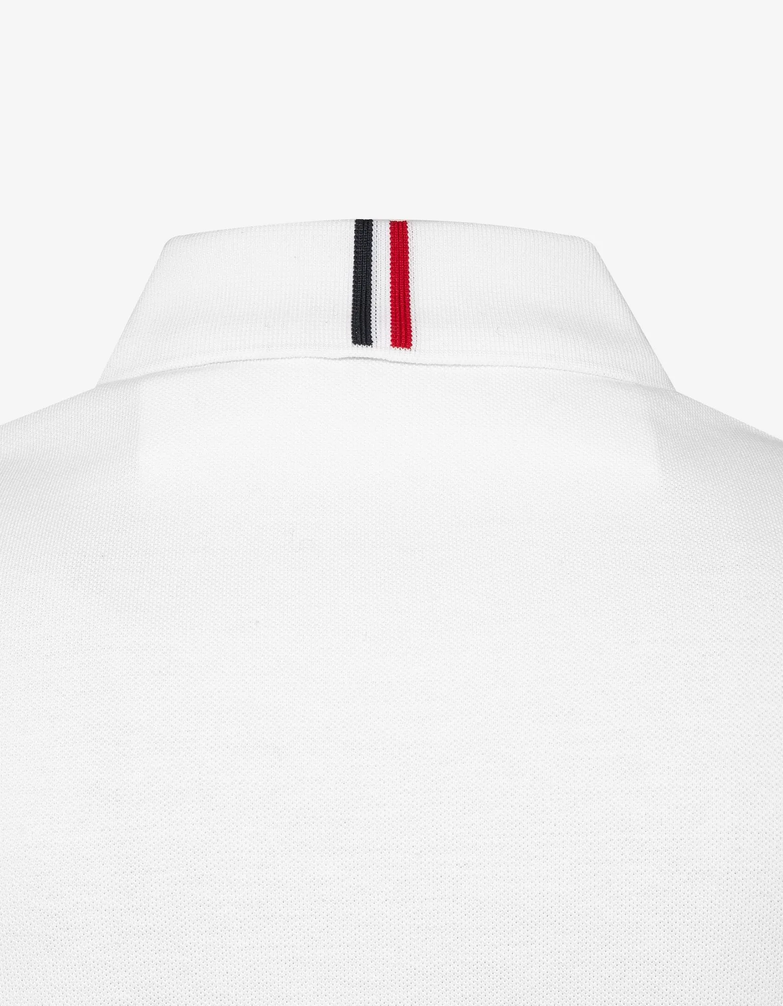 White Tricolour Collar Polo T-Shirt