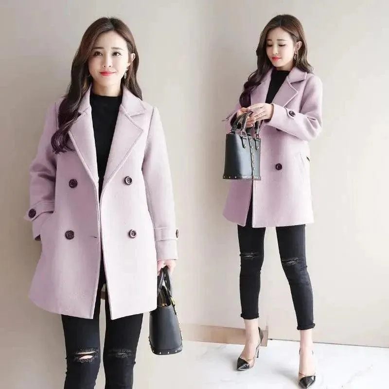 Wool jackets, medium and long cardigans, fashion splicing