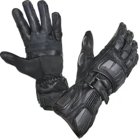 Xelement XG-717 Men's Black ‘Acceleration’ Leather Armored Motorcycle Gloves