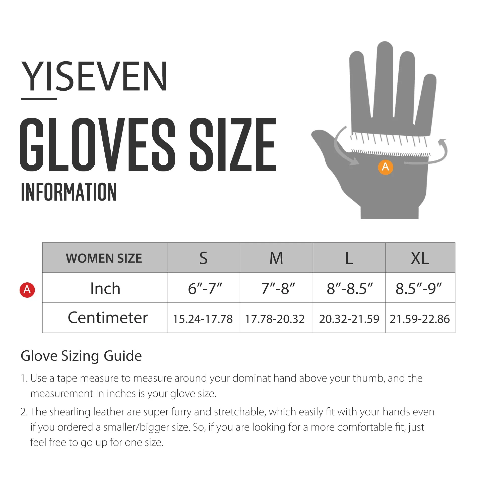 YISEVEN Womens  Lambskin Shearling Leather Gloves